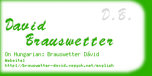 david brauswetter business card